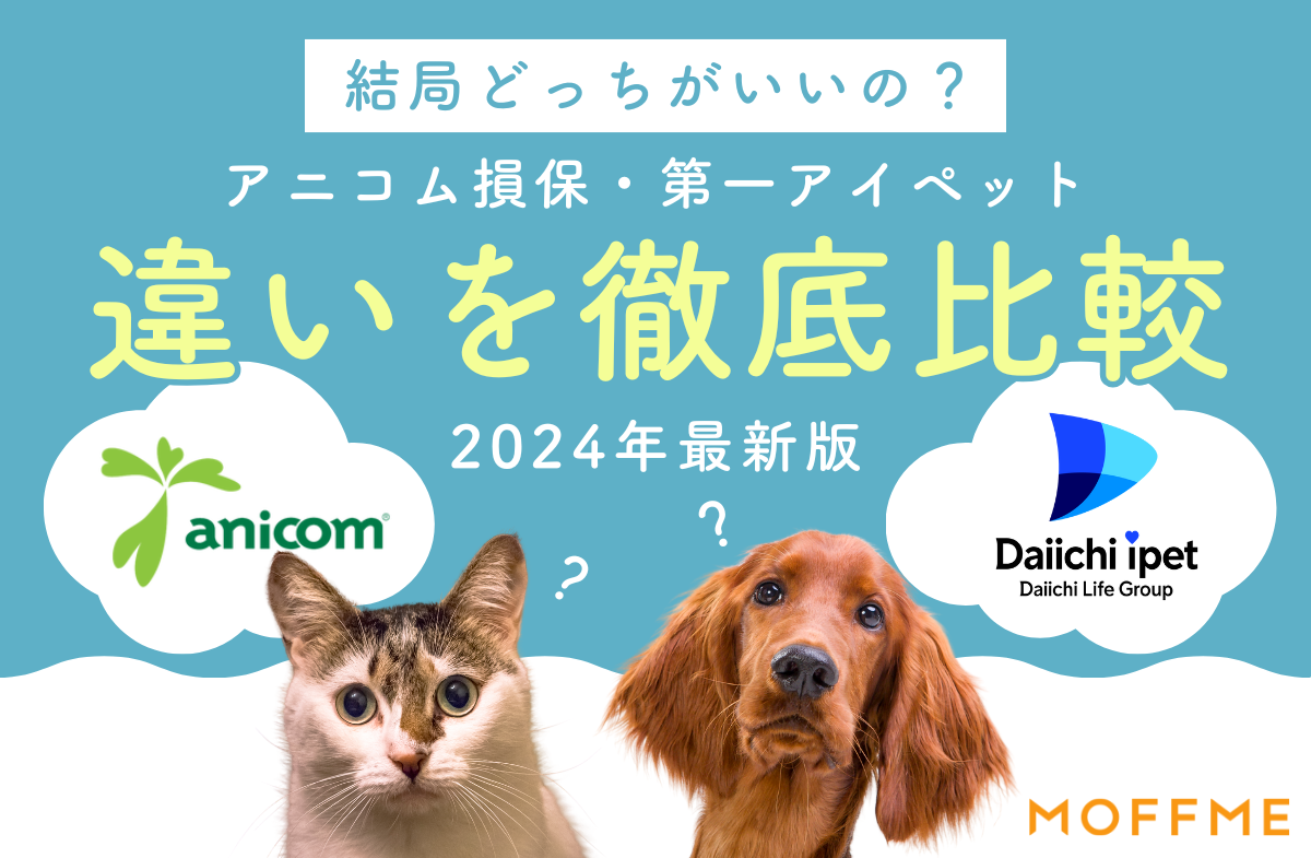 アイペットとアニコムどちらがよいか？違いを徹底比較【2024年最新版】のサムネイル画像